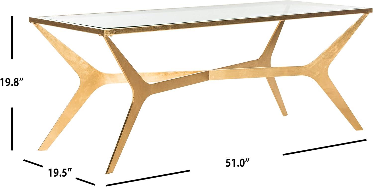 Edythe Coffee Table - Gold/Clear - Safavieh
