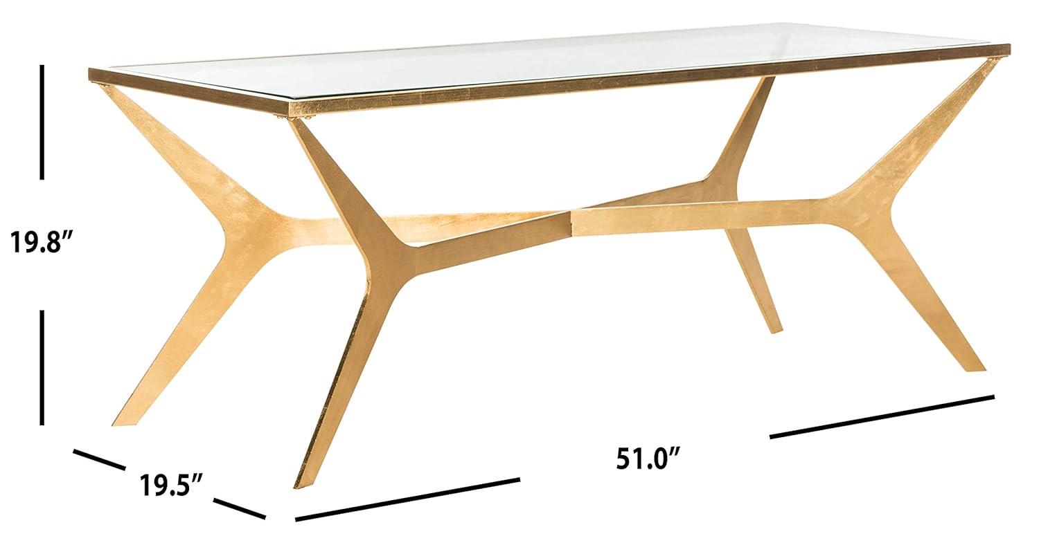 Edythe Coffee Table - Gold/Clear - Safavieh