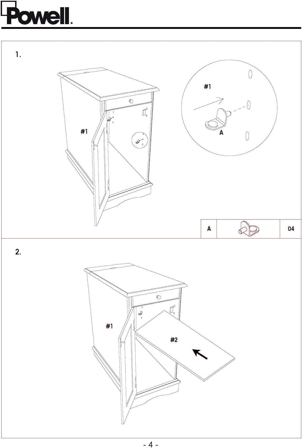 Powell Butler White Accent Table