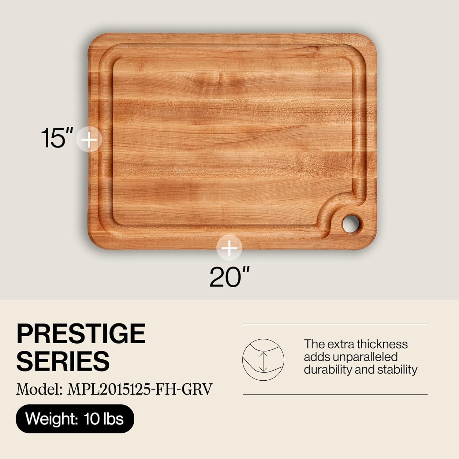 John Boos John Boos Prestige Series Maple Cutting Board with Juice Groove