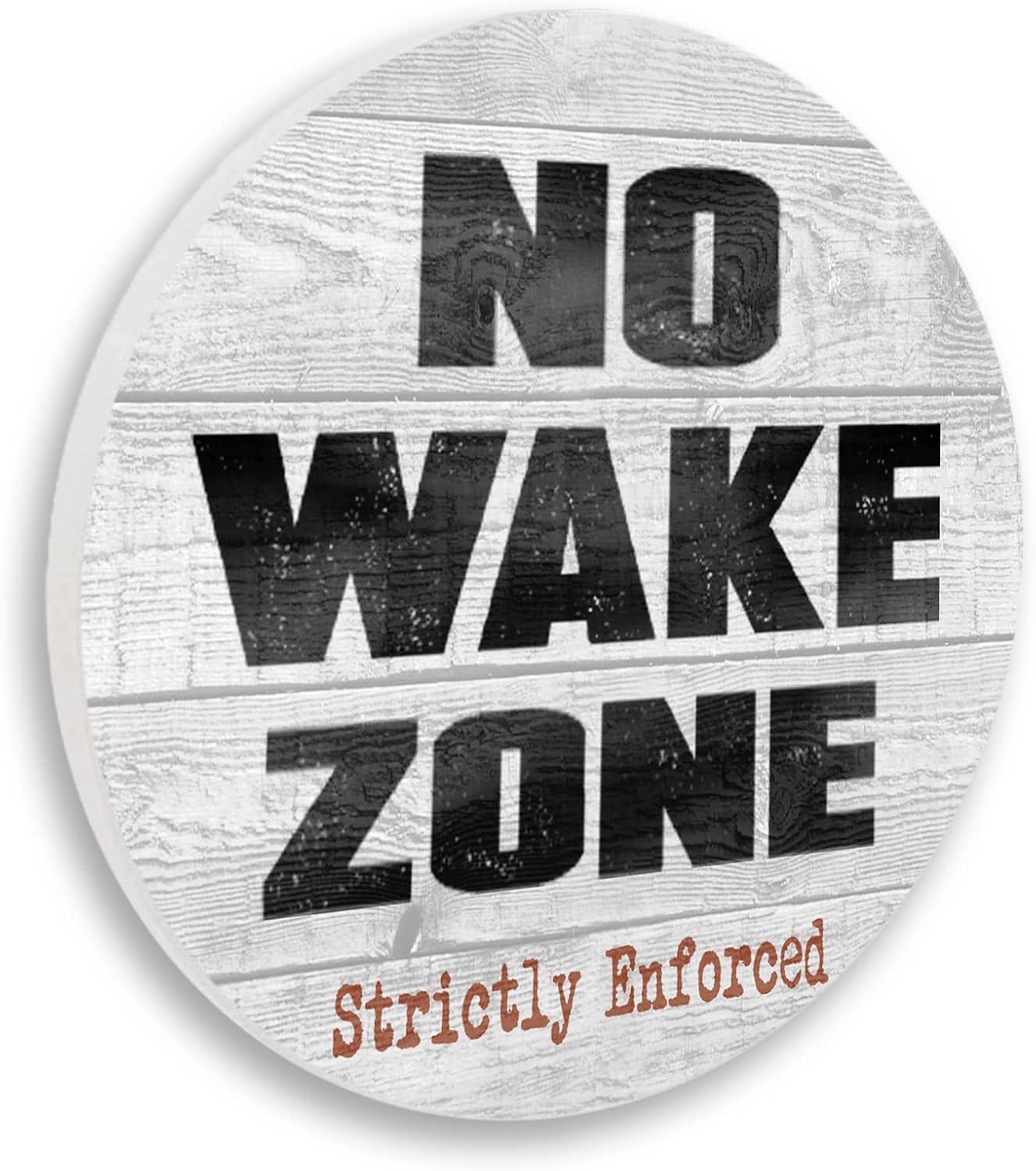 Stupell Industries " No Wake Zone Beach Plank Rustic Grain Pattern " by Regina Nouvel