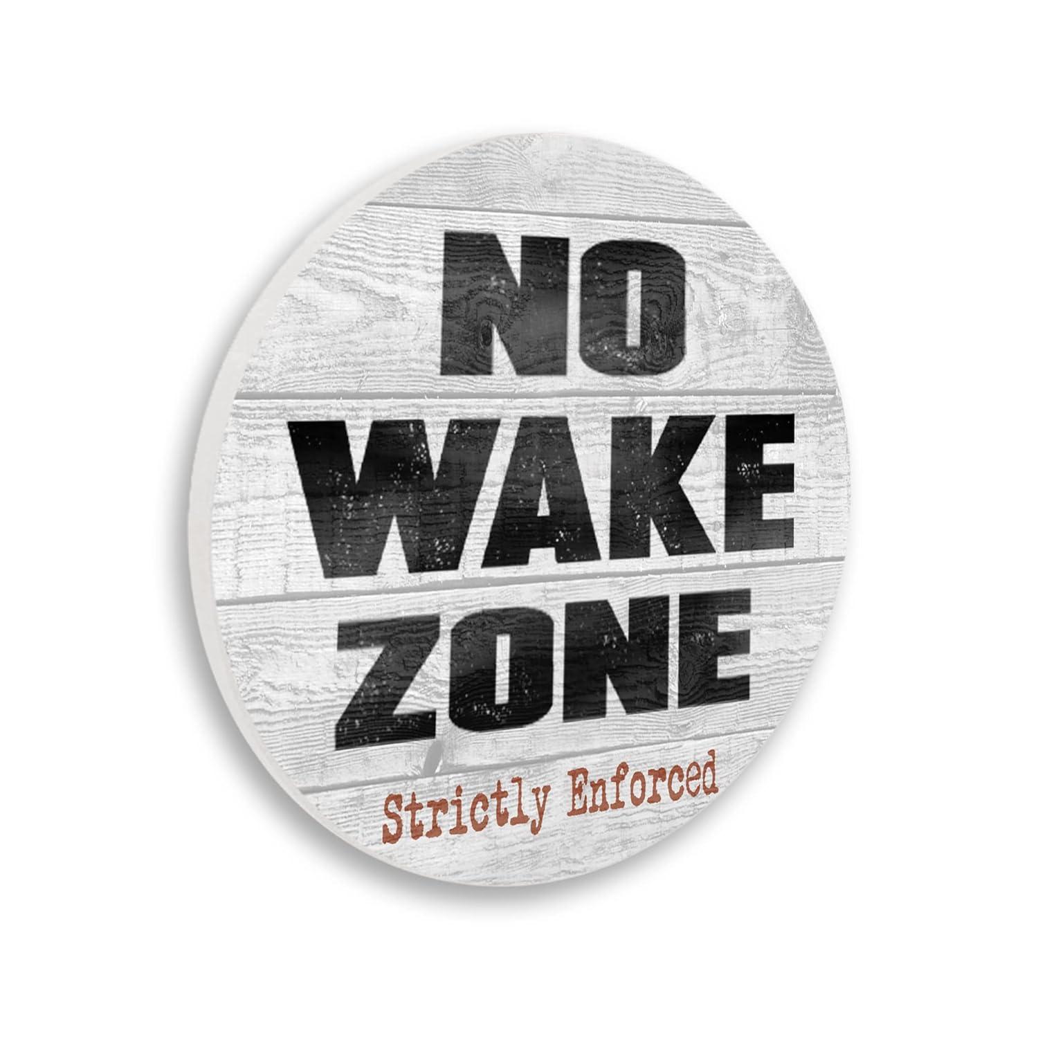 Stupell Industries " No Wake Zone Beach Plank Rustic Grain Pattern " by Regina Nouvel