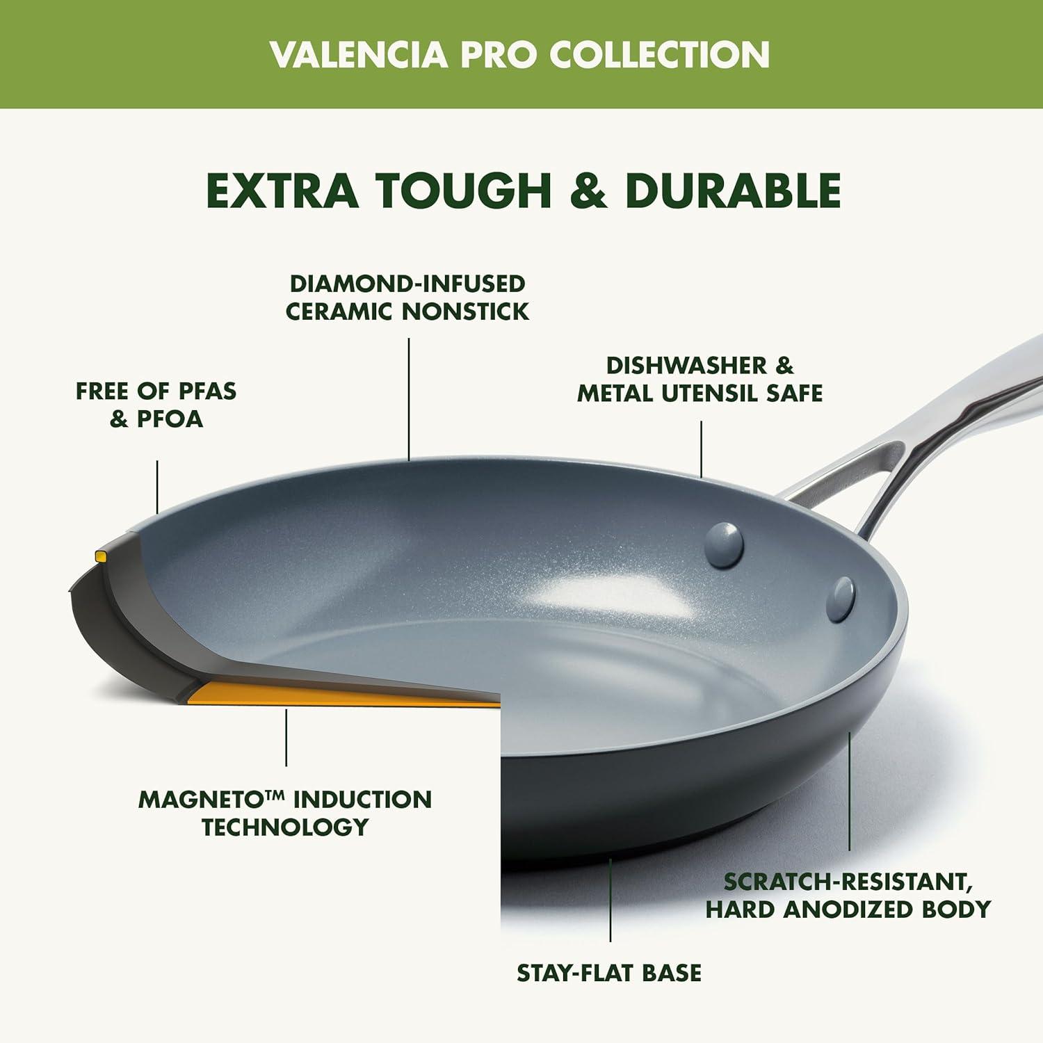 GreenPan Valencia Pro Healthy Ceramic Nonstick 12″ Fry Pan