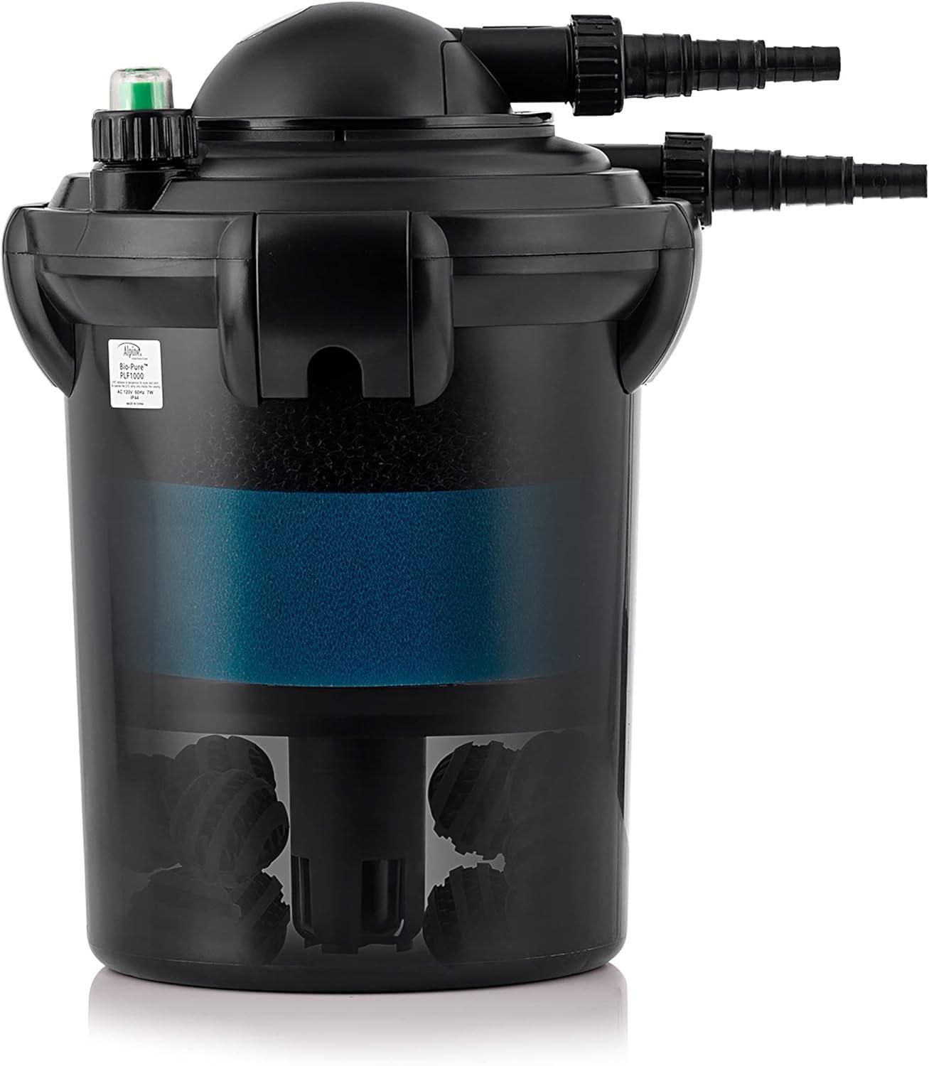 Black 15" Bio-Pure Pressure Pond Filter with Indicator