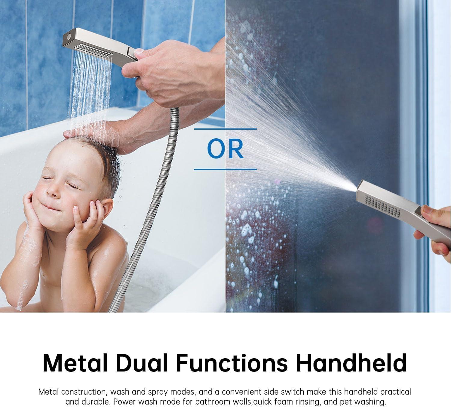 All Metal Rain Dual Shower Head