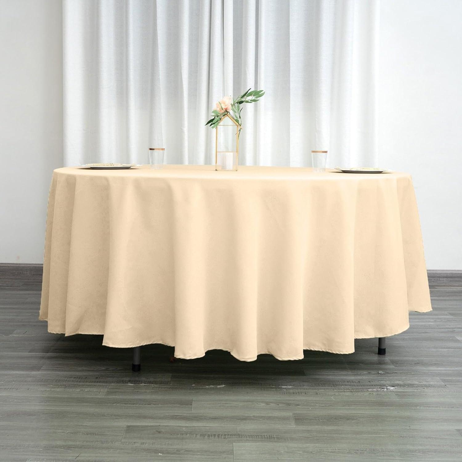 BalsaCircle 108" Round Polyester Tablecloth Wedding Table Linens Eucalyptus Green