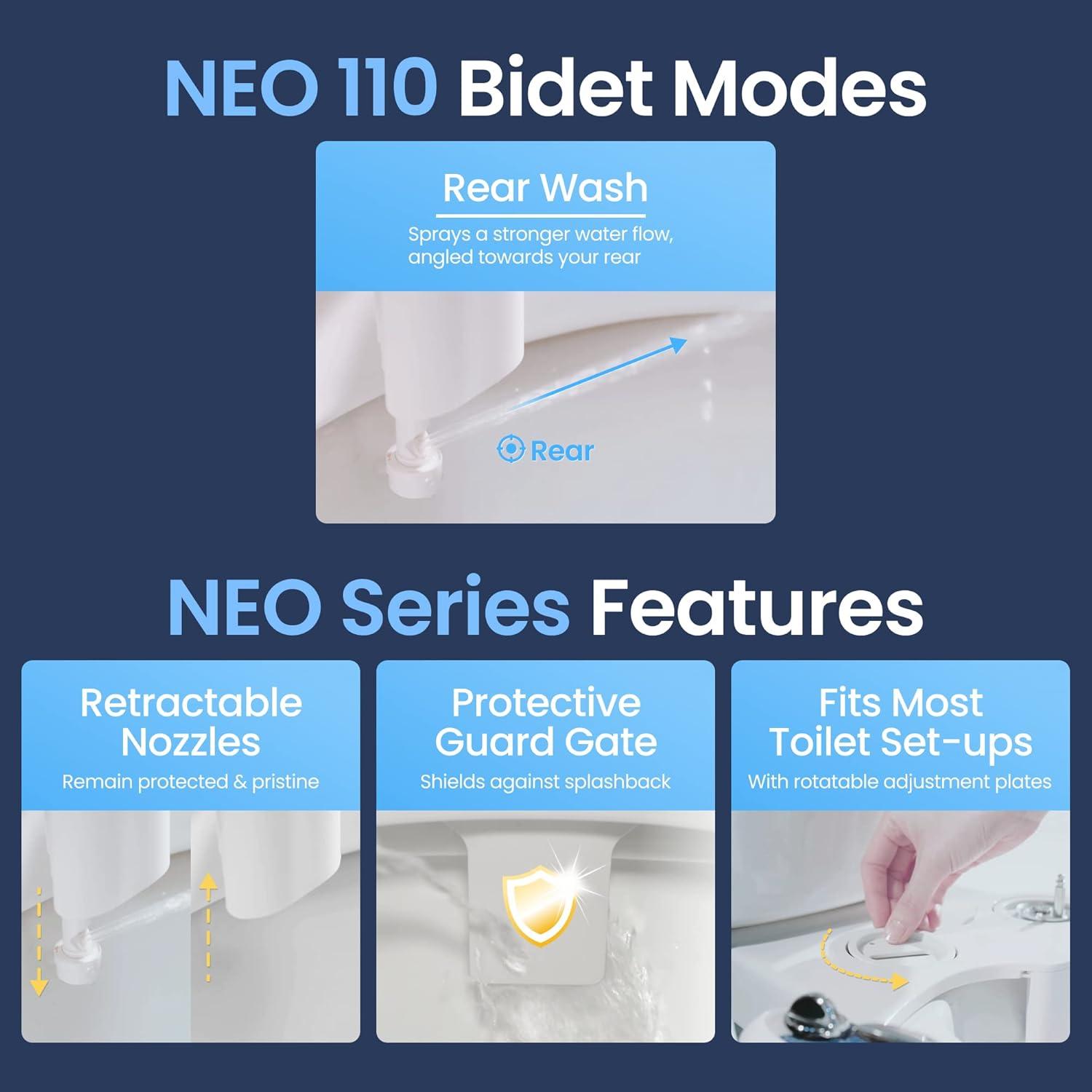 NEO 110 Mechanical Bidet Attachment Blue - LUXE Bidet