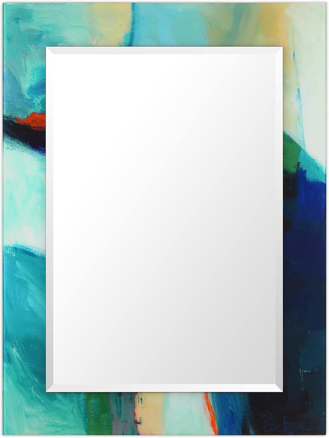 Cerulean Dream 40"x30" Frameless Rectangular Beveled Wall Mirror