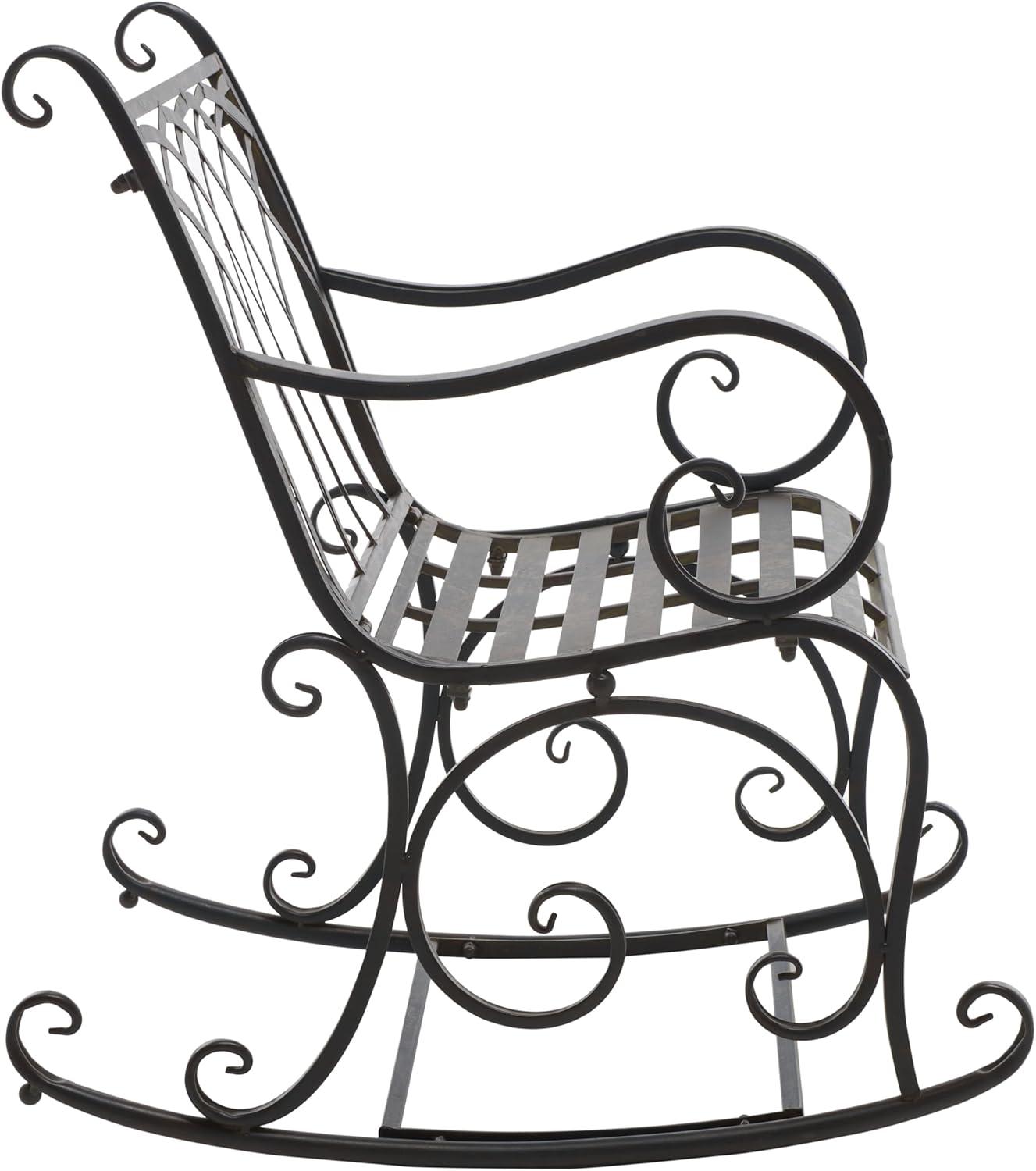 Medrano Rocking Chair Indoor/Outdoor - PAT5030 - Black Rust - Safavieh