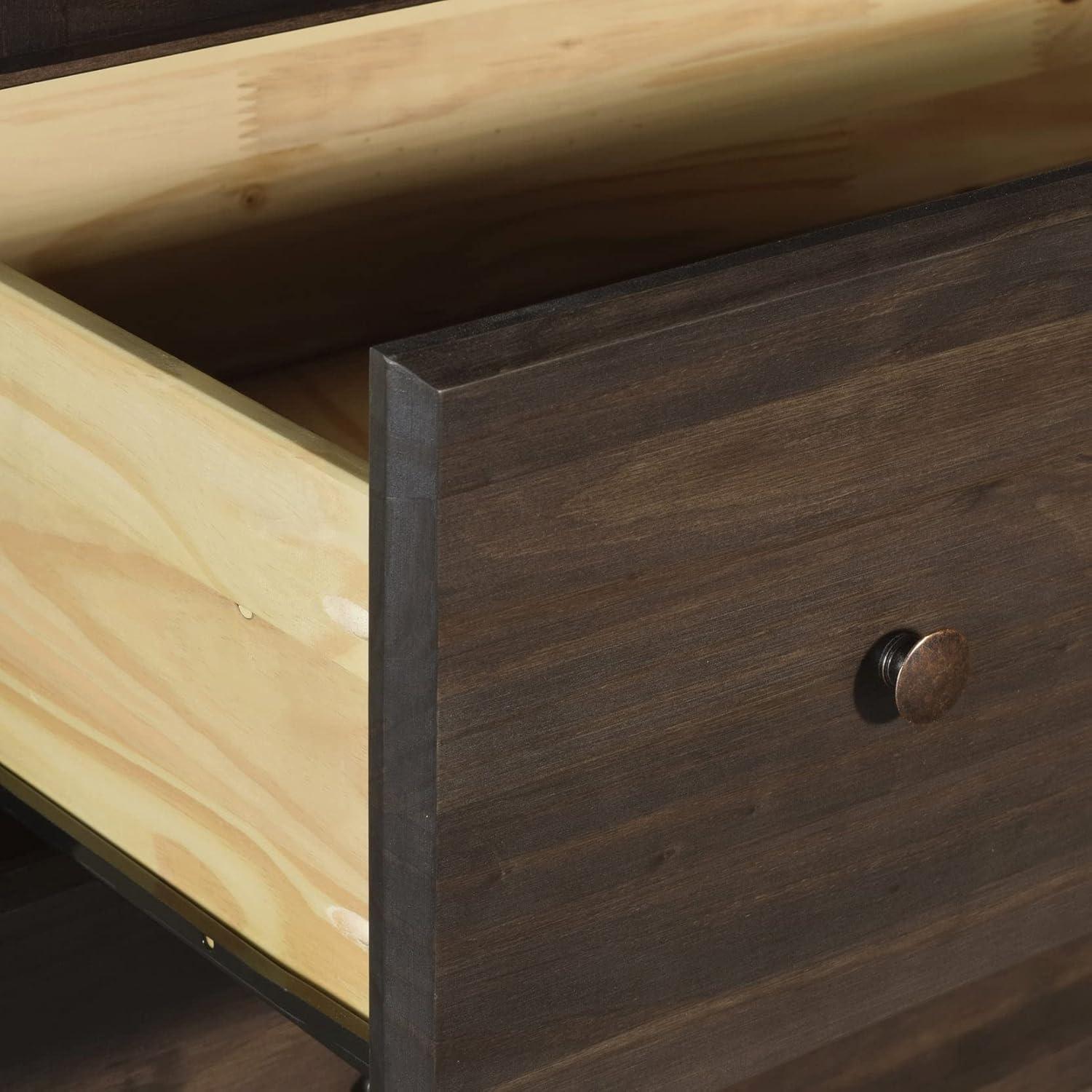 Espresso Mission-Style Double Dresser with Deep Drawers