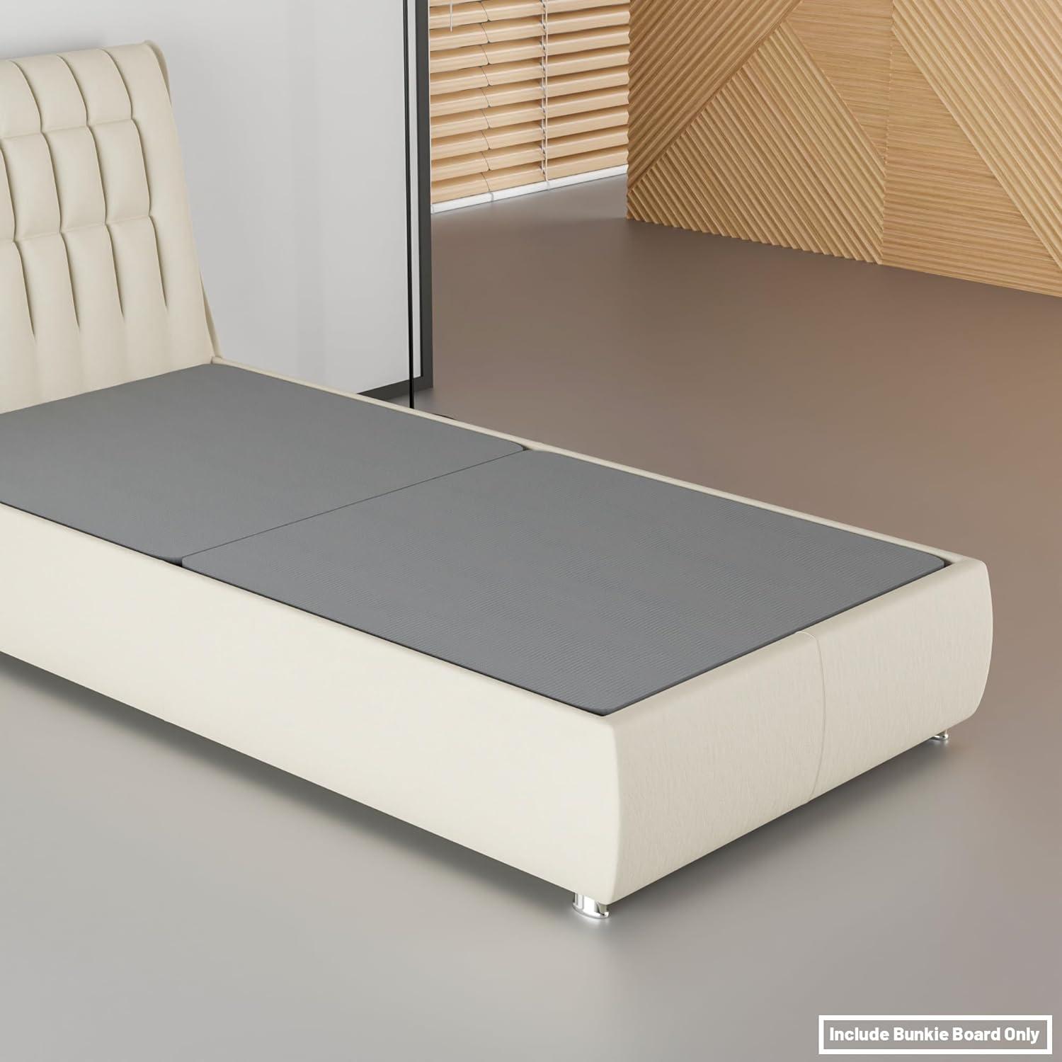 Twin Gray Split Bunkie Board Mattress Support