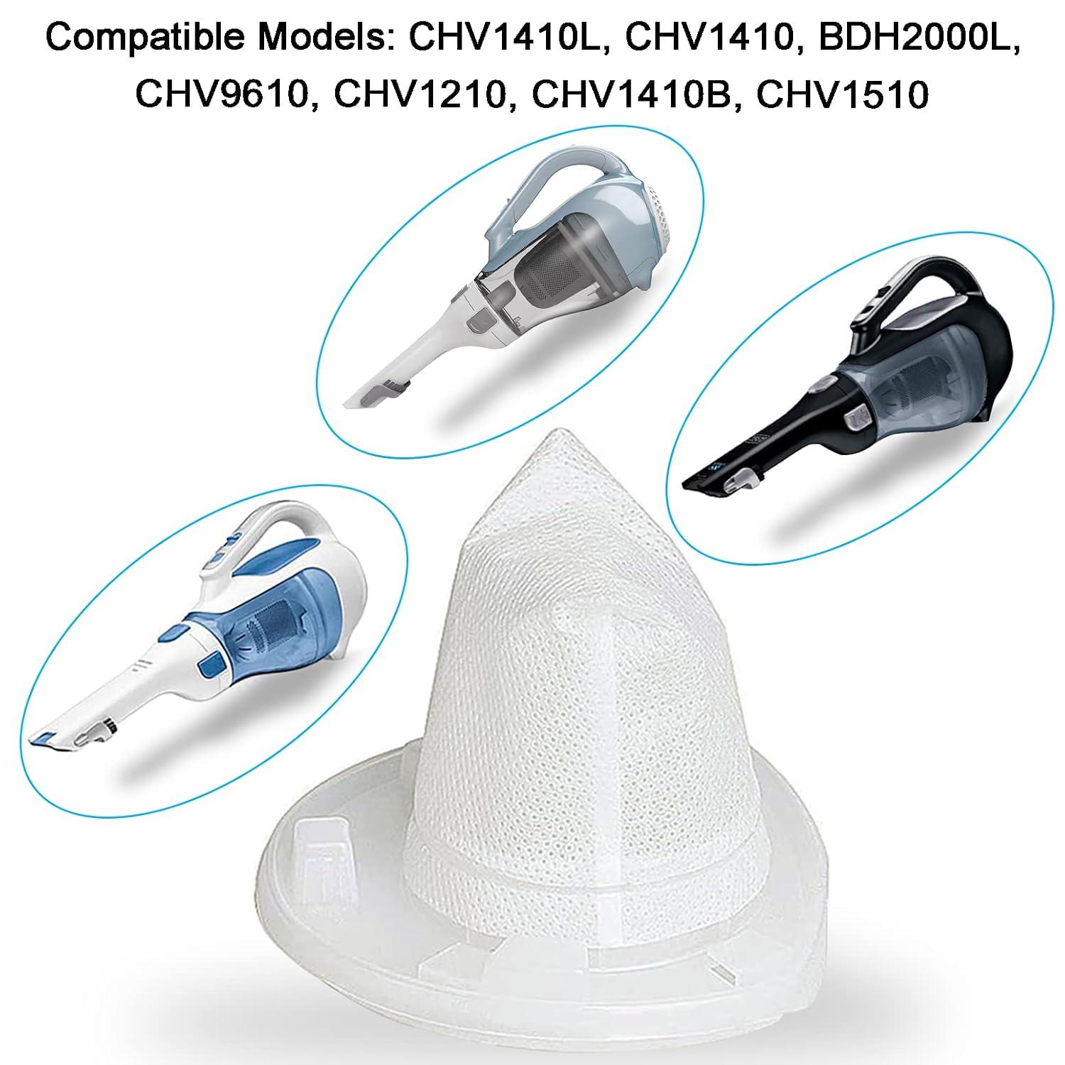 6 Pack Replacement Filter Compatible with Black & Decker Hand Vacuum Cordless Vacuum VF110 CHV1410L, CHV1410, CHV9610, CHV1210, CHV1410B, CHV1510, BDH2000L