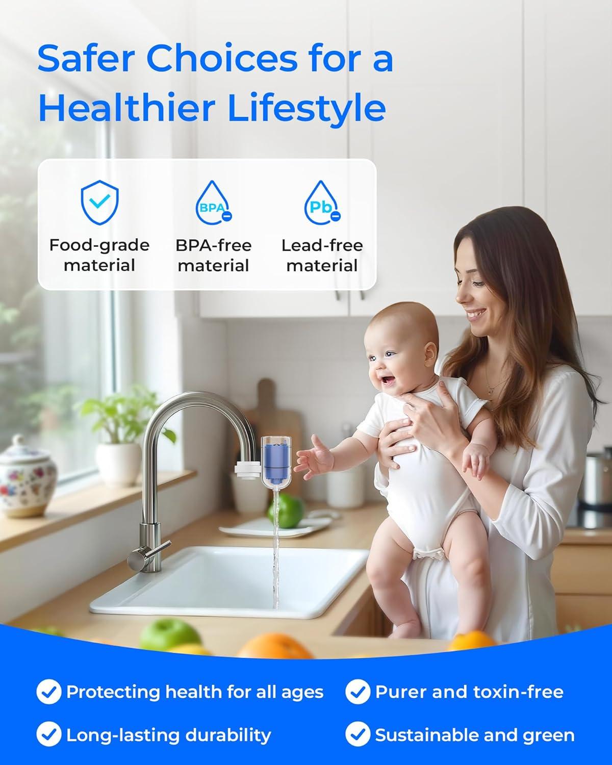 Clear Drop Filter Replacement for PUR® RF9999 Faucet Water Filters, Fits all PUR® and PUR®PLUS Faucet Filtration Systems (2 Pack)