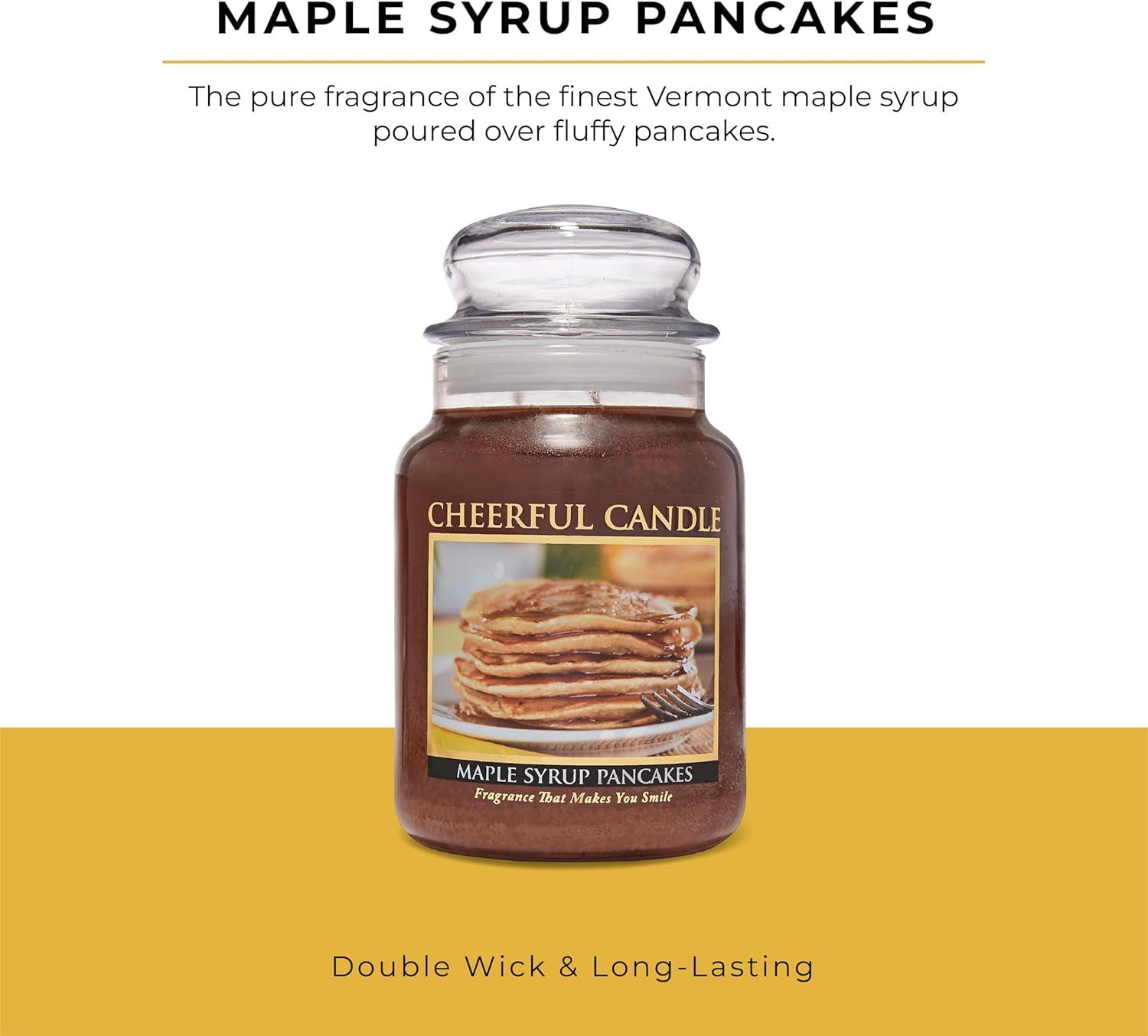 Maple Syrup Pancakes Scented Glass Jar Candle, 24 oz