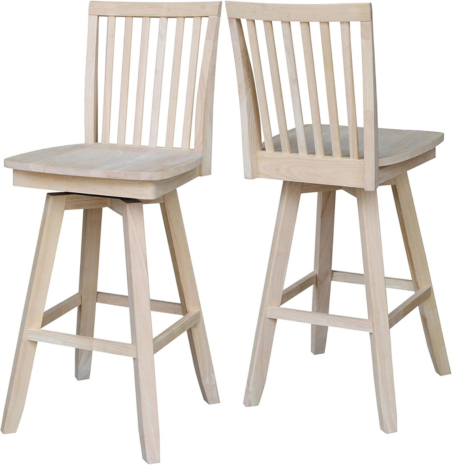 International Concepts Mission Bar Stool, 30", Ready to Finish