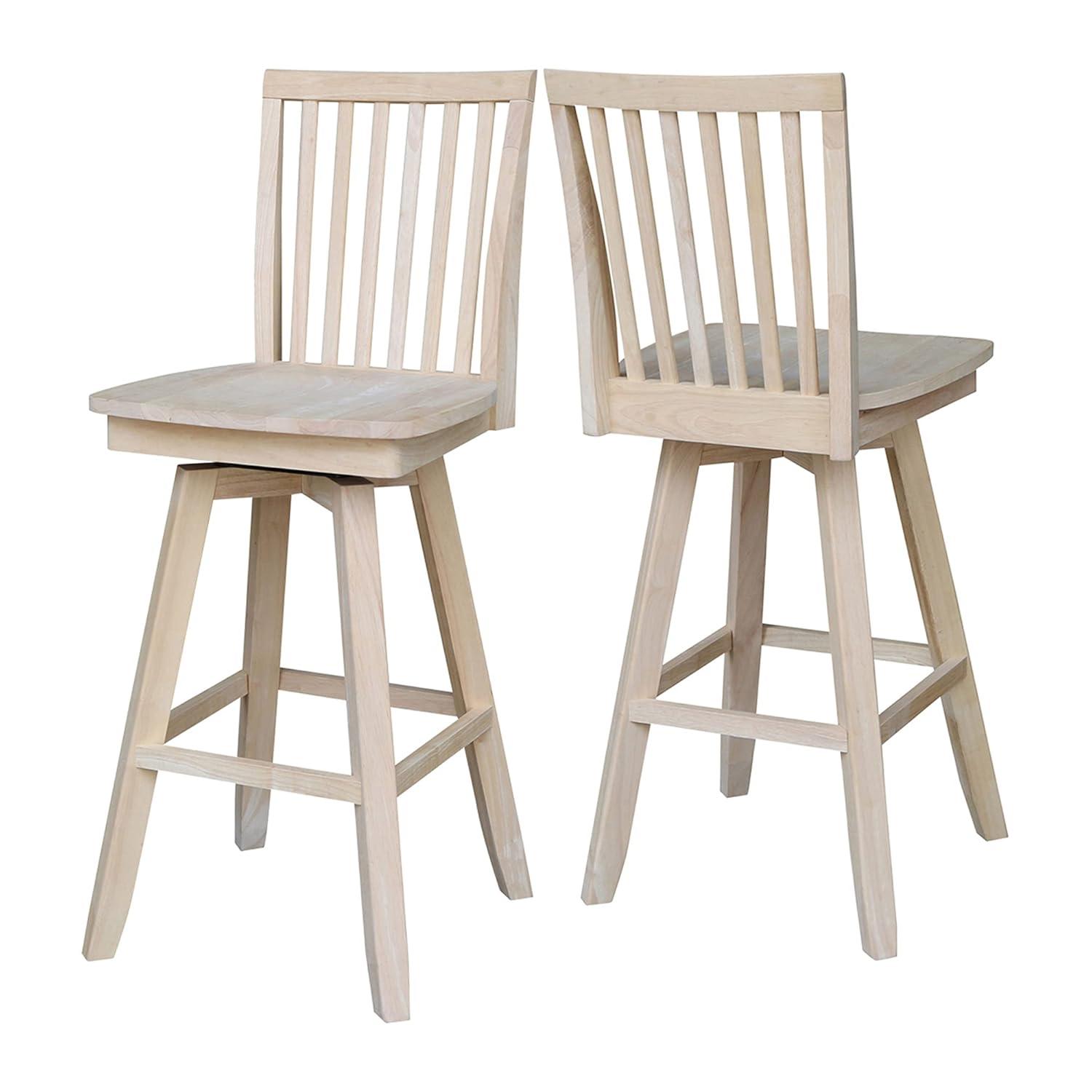 International Concepts Mission Bar Stool, 30", Ready to Finish