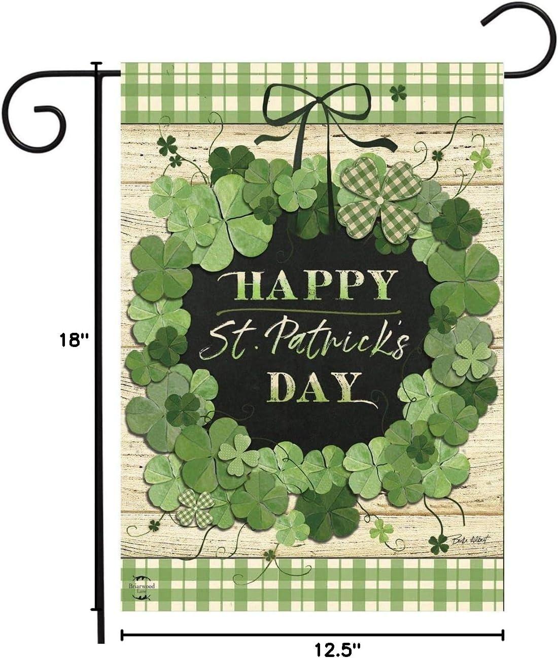 Briarwood Lane Lucky Wreath St. Patrick's Day Garden Flag Clover