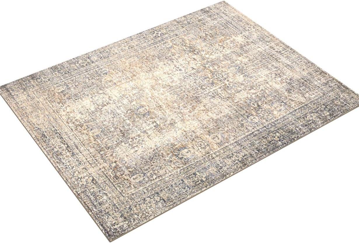 Morgan Sunset and Ink 3'-6" x 5'-6" Wool and Synthetic Area Rug