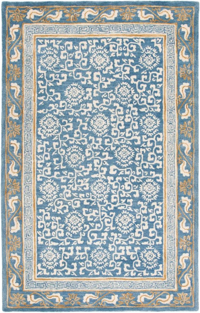 Antiquity AT860 Hand Tufted Indoor Area Rug - Blue/Ivory - 8'x10' - Safavieh