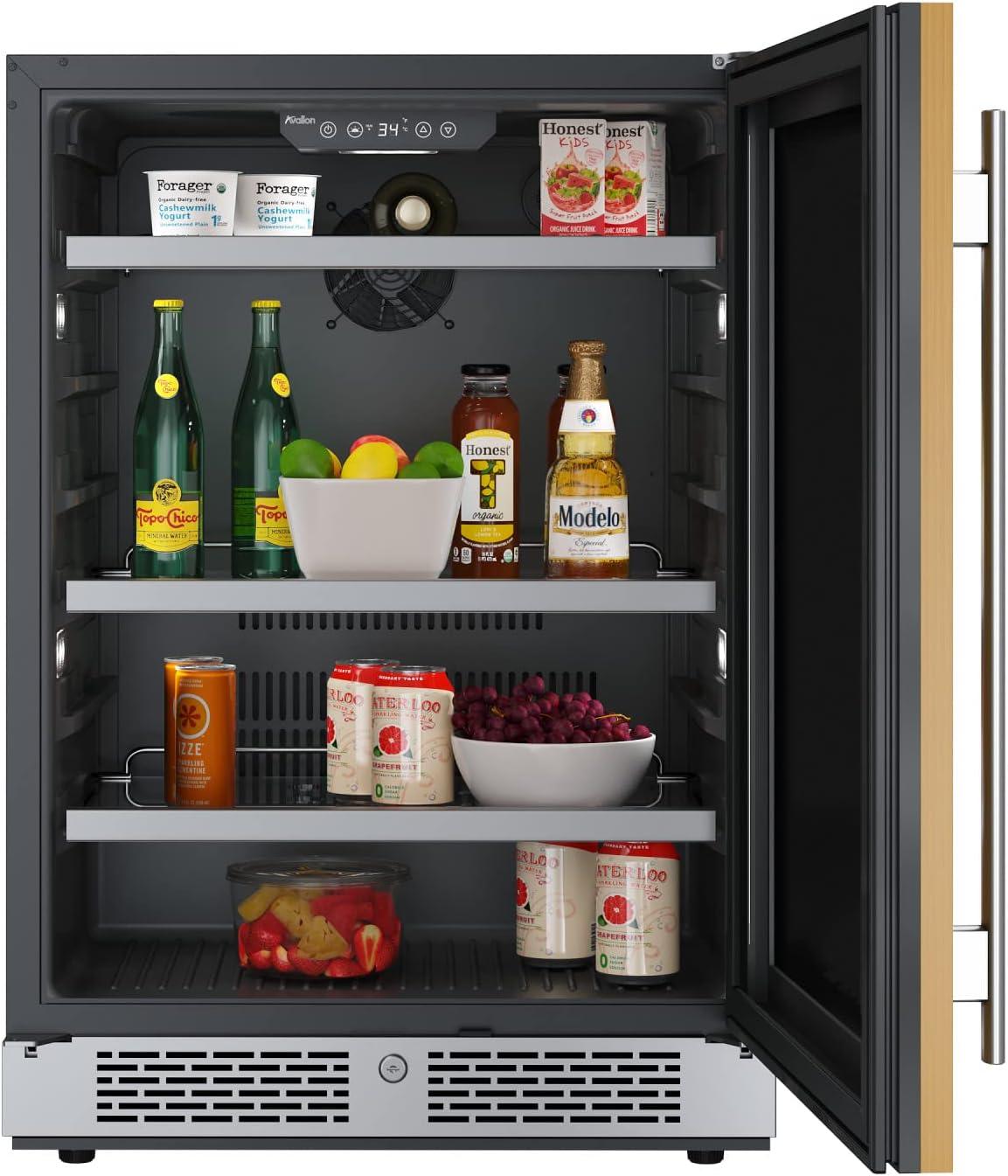 Avallon Abr242rh 24" Wide 140 Can Energy Efficient Beverage Center - Panel Ready Solid