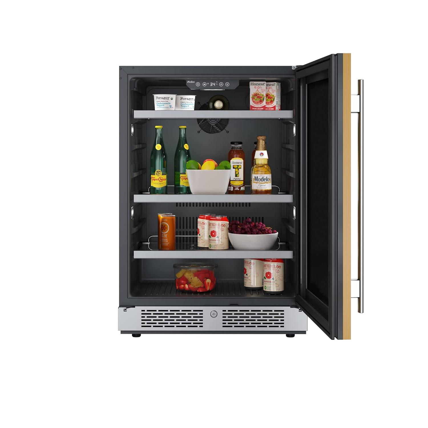 Avallon Abr242rh 24" Wide 140 Can Energy Efficient Beverage Center - Panel Ready Solid