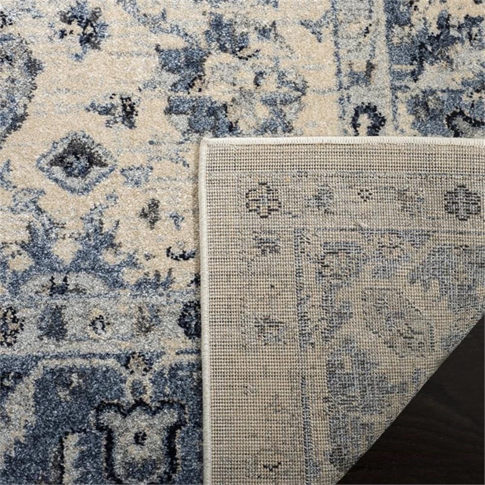 SAFAVIEH Charleston Tangier Floral Area Rug, Ivory/Blue, 9' x 12'