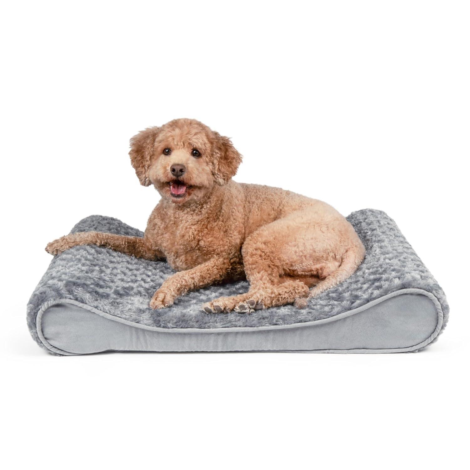 FurHaven Ultra Plush Luxe Lounger Orthopedic Dog Bed - Medium, Gray