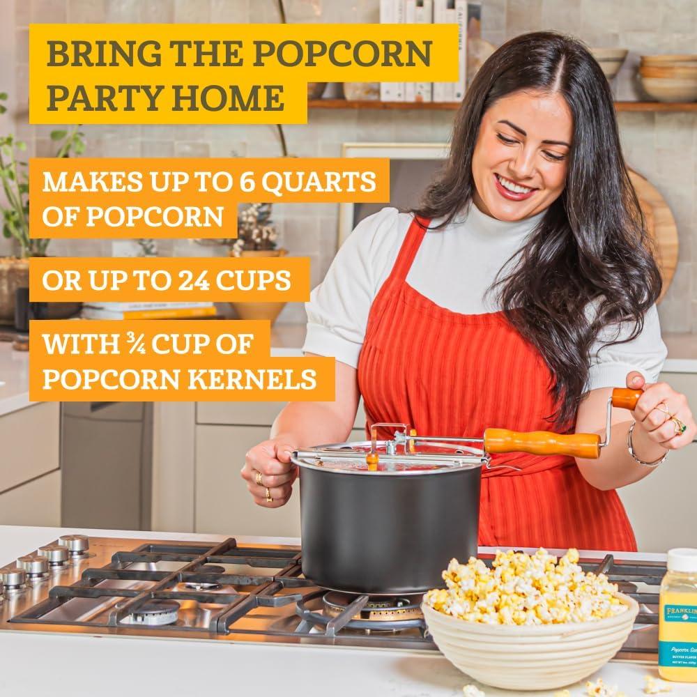 Stovetop Popcorn Popper Black