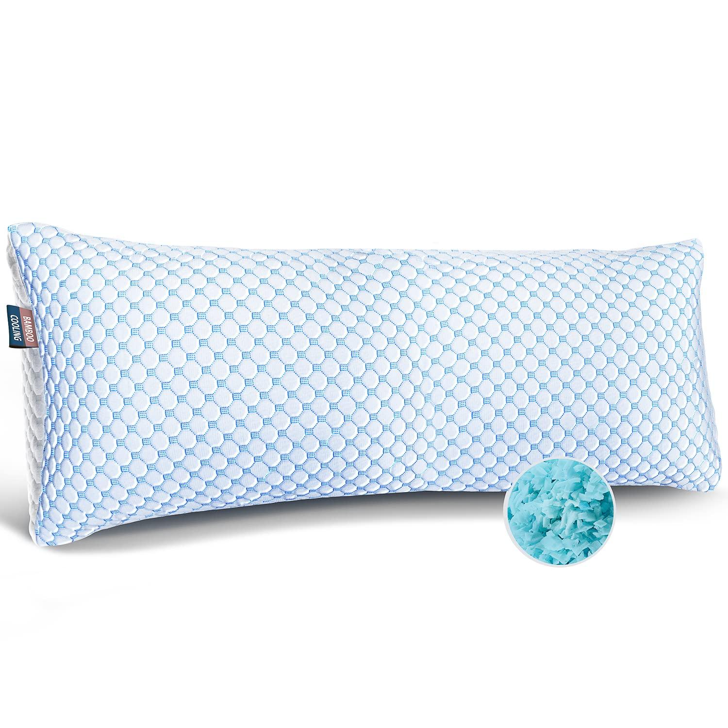 LammaLoe Cooling Pillows for Bed, Memory Foam Bed Pillow, Body Pillow 20" X 54"