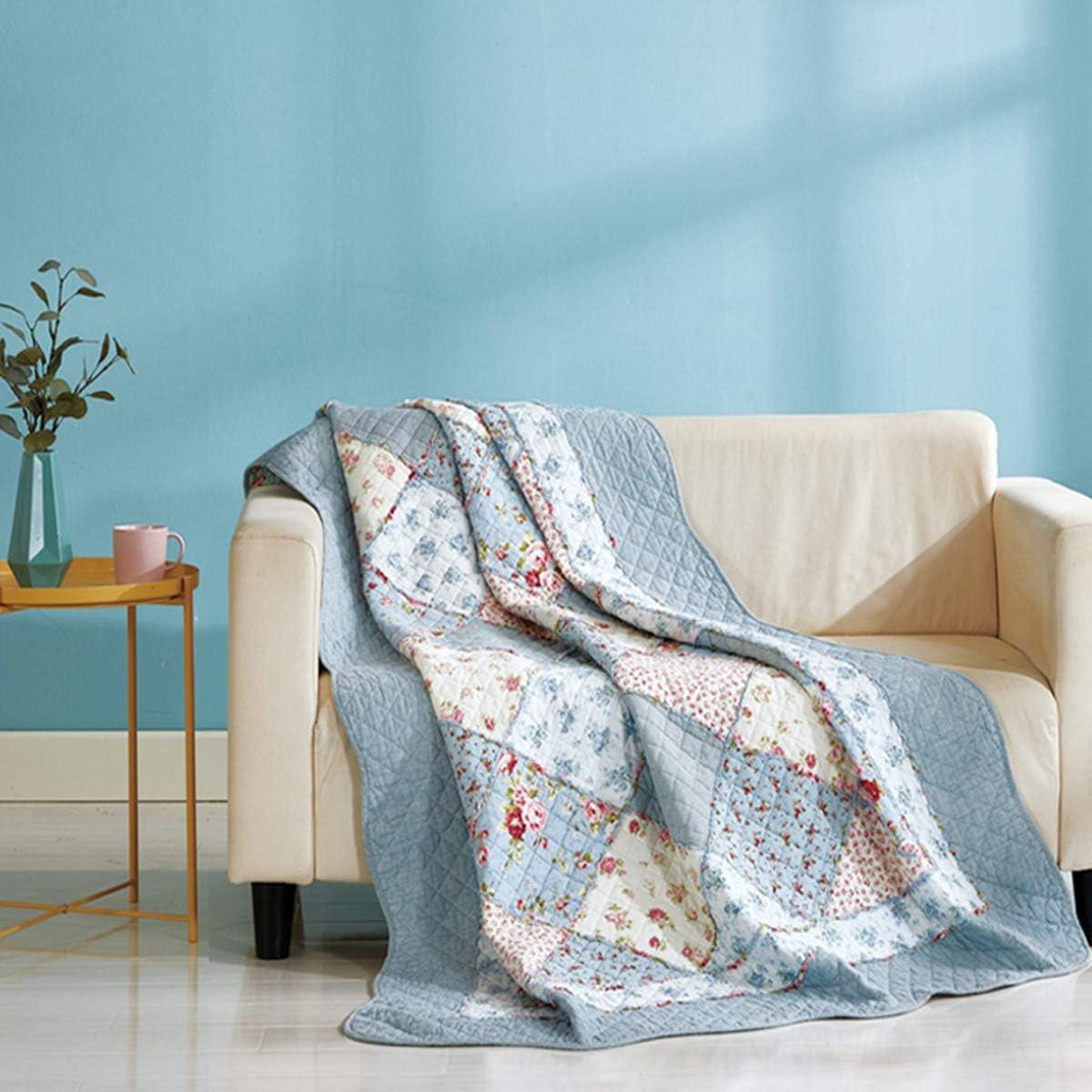 Shallow Sea Twin Cotton Reversible Patchwork Quilt