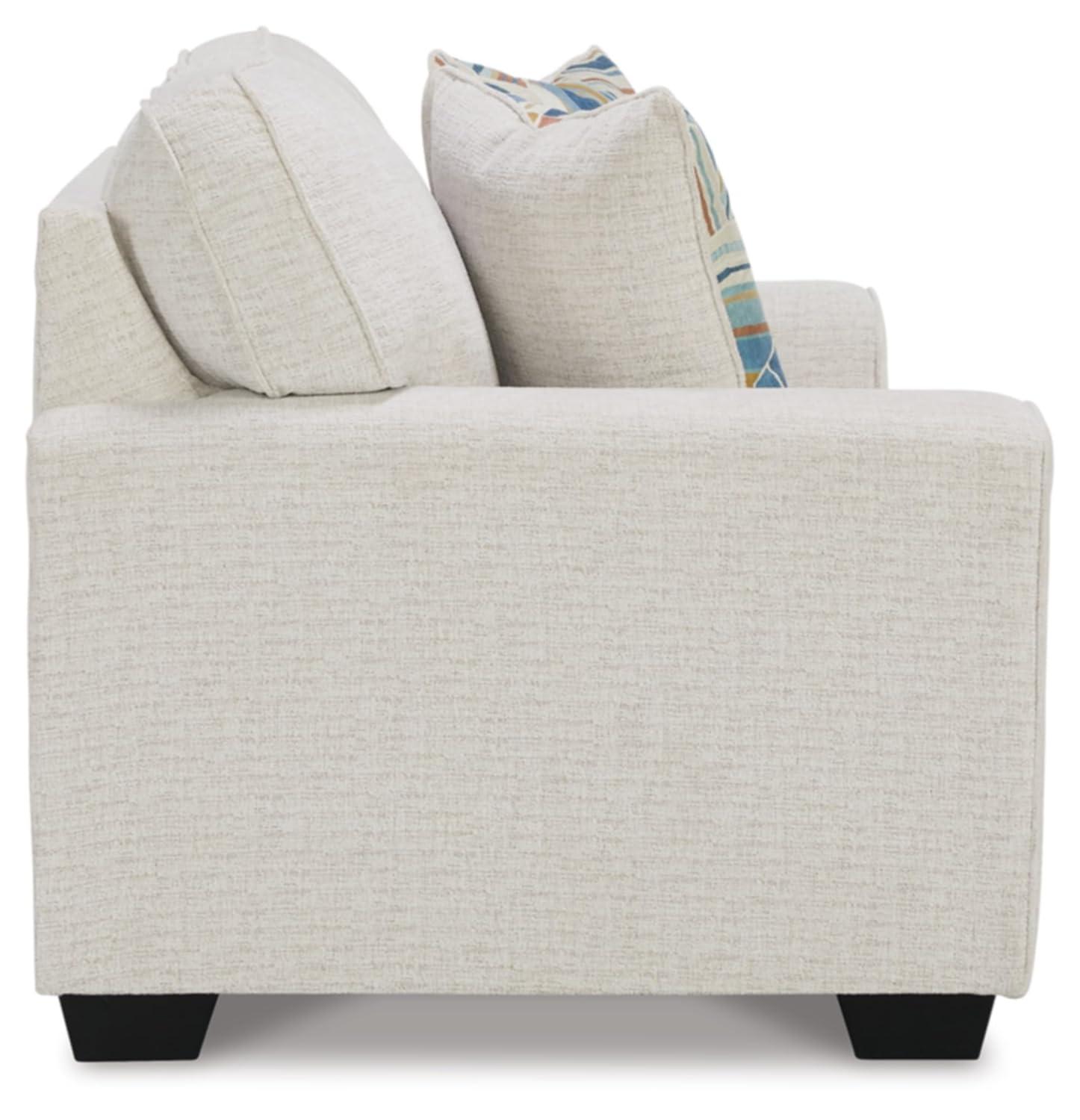Signature Design by Ashley Cashton Snow Loveseat with Decorative Accent Pillows