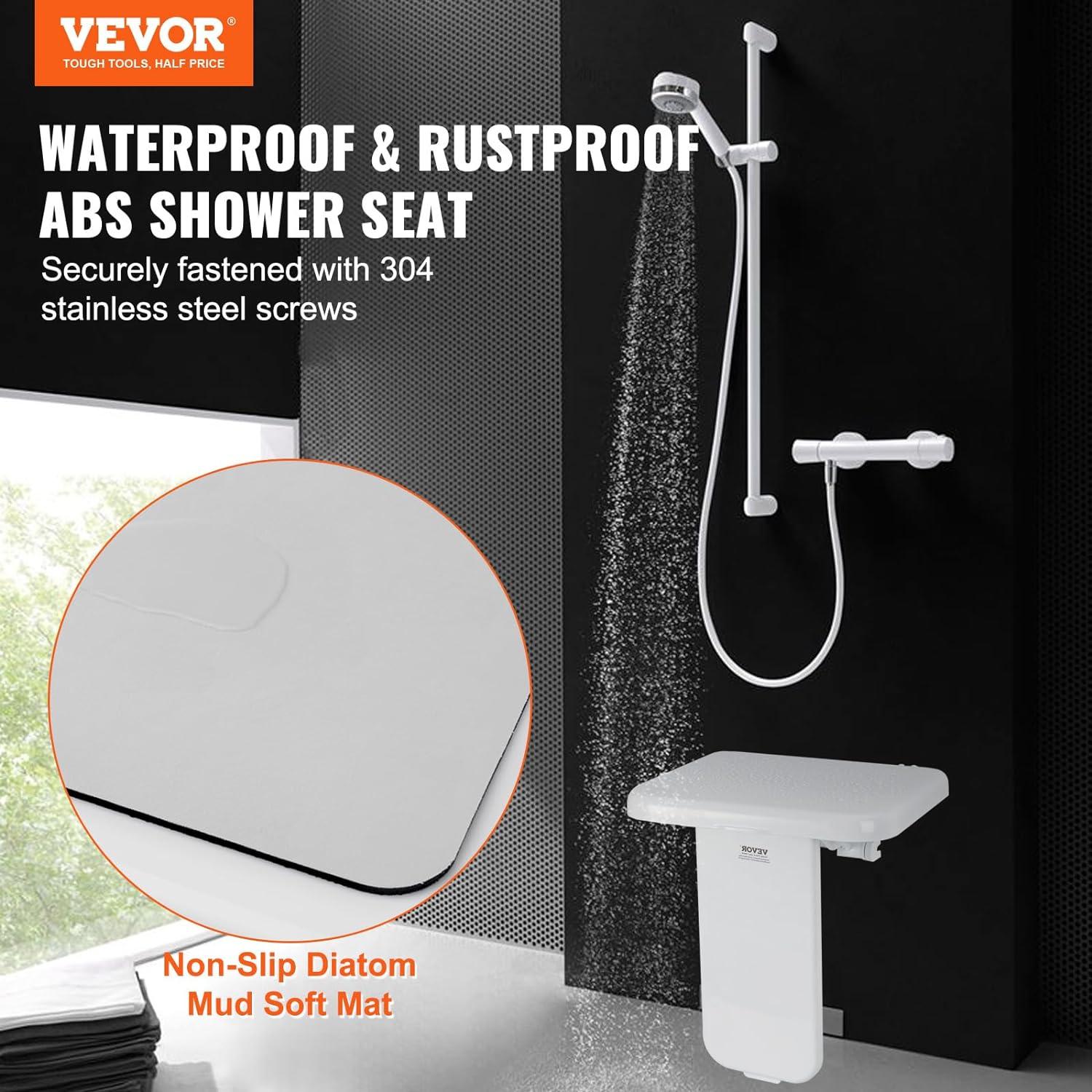 15.7'' W Plastic / Acrylic Shower Bench