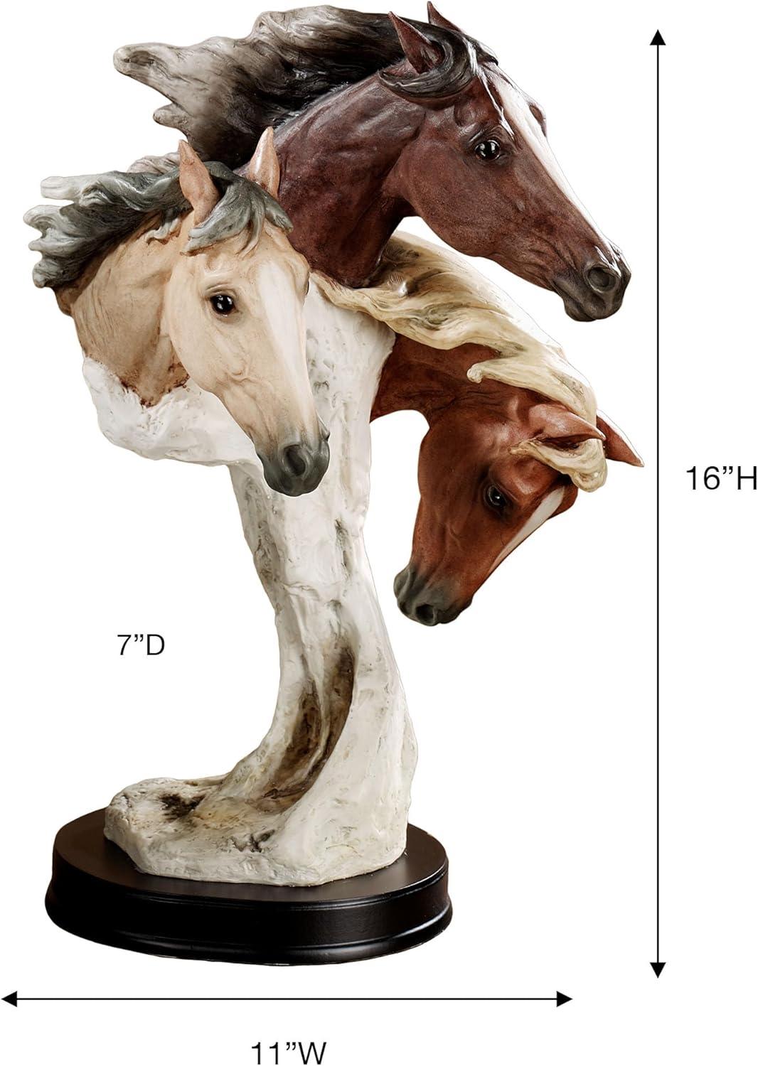 Wild at Heart Horse Sculpture Earth Tones 16 Inches Tall