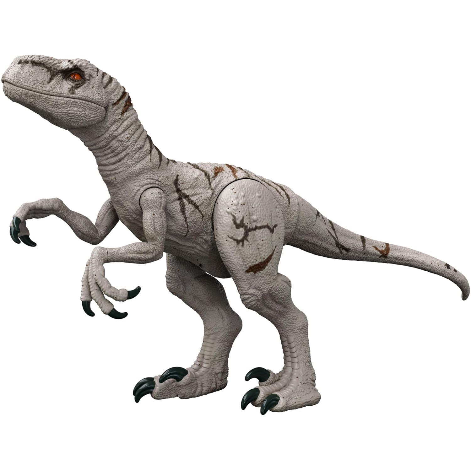 Mattel Jurassic World Super Colossal Atrociraptor Action Figure, 3-ft Long Dinosaur Toy with Eating Feature
