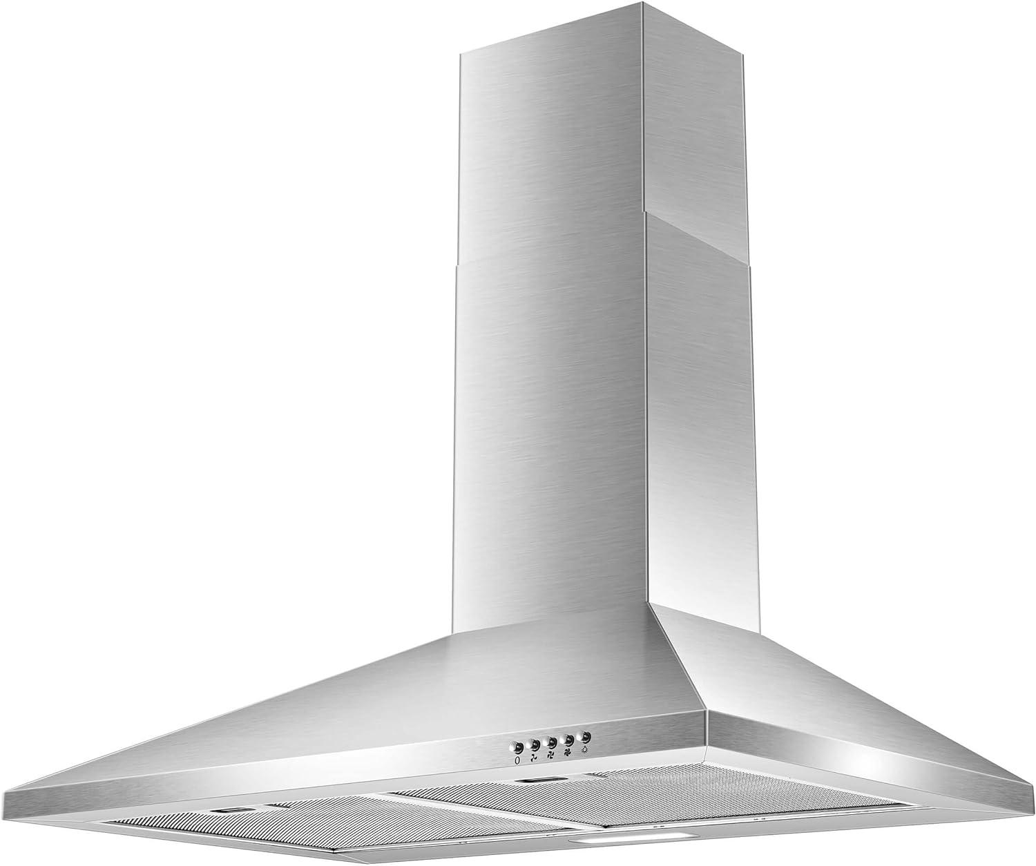 30-Inch Stainless Steel Wall Mounted Range Hood with Aluminum Filters