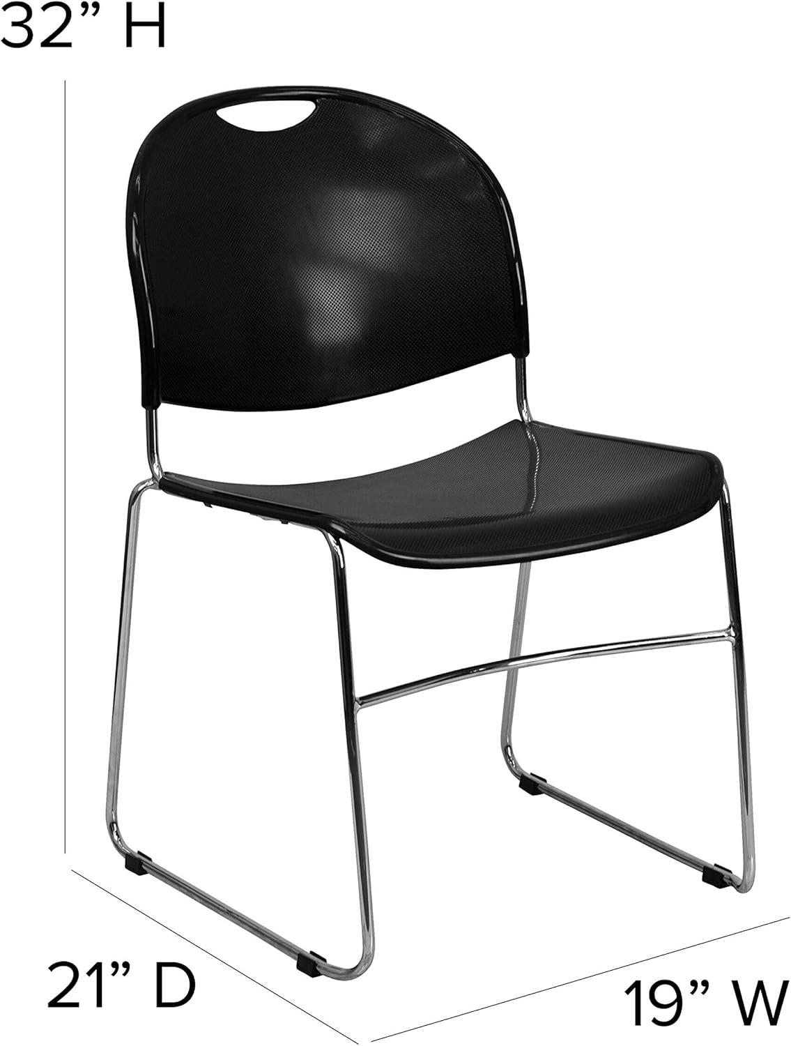 Gaea 880 lb. Capacity Ultra-Compact Stack Chair with Metal Frame