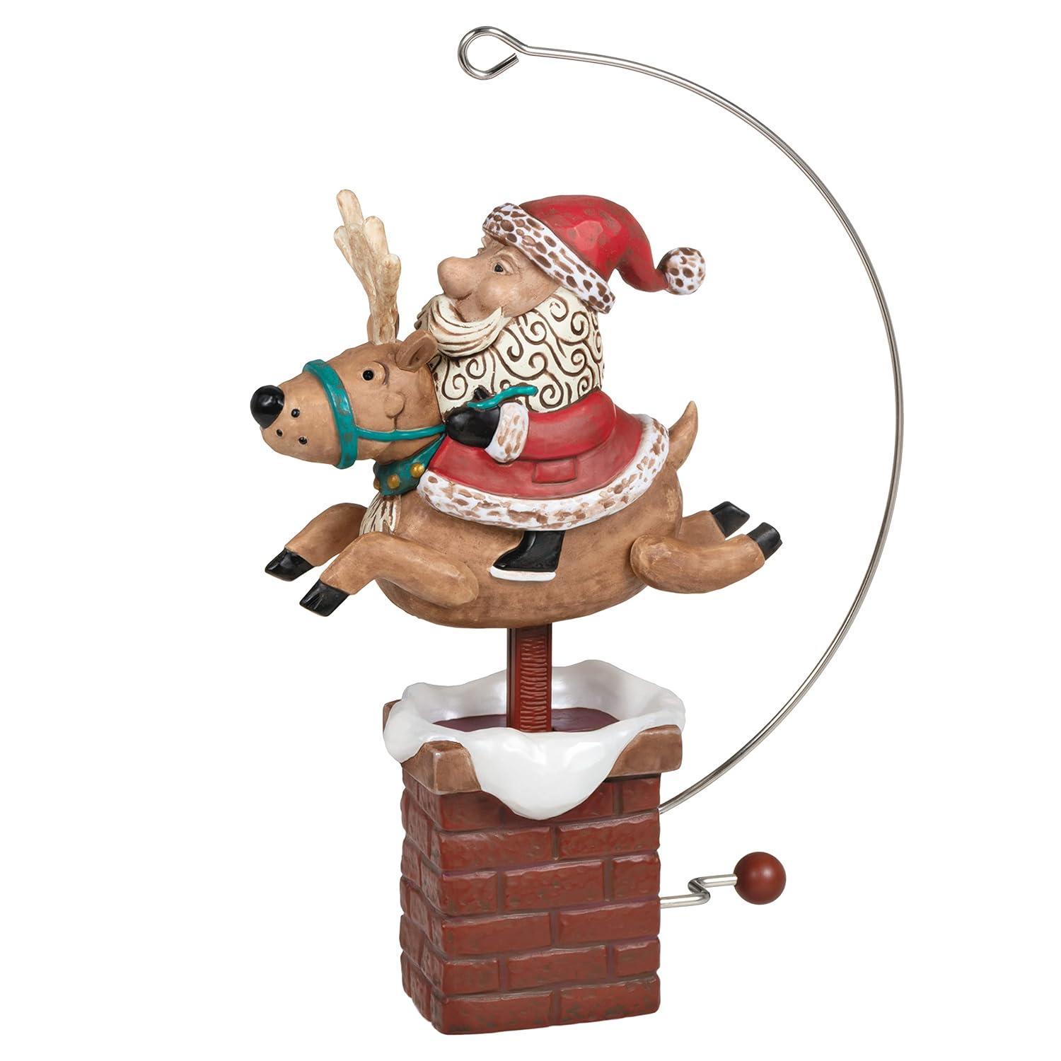 Hallmark Keepsake Plastic Christmas Ornament 2022, Giddy Up, Santa! Reindeer with Motion