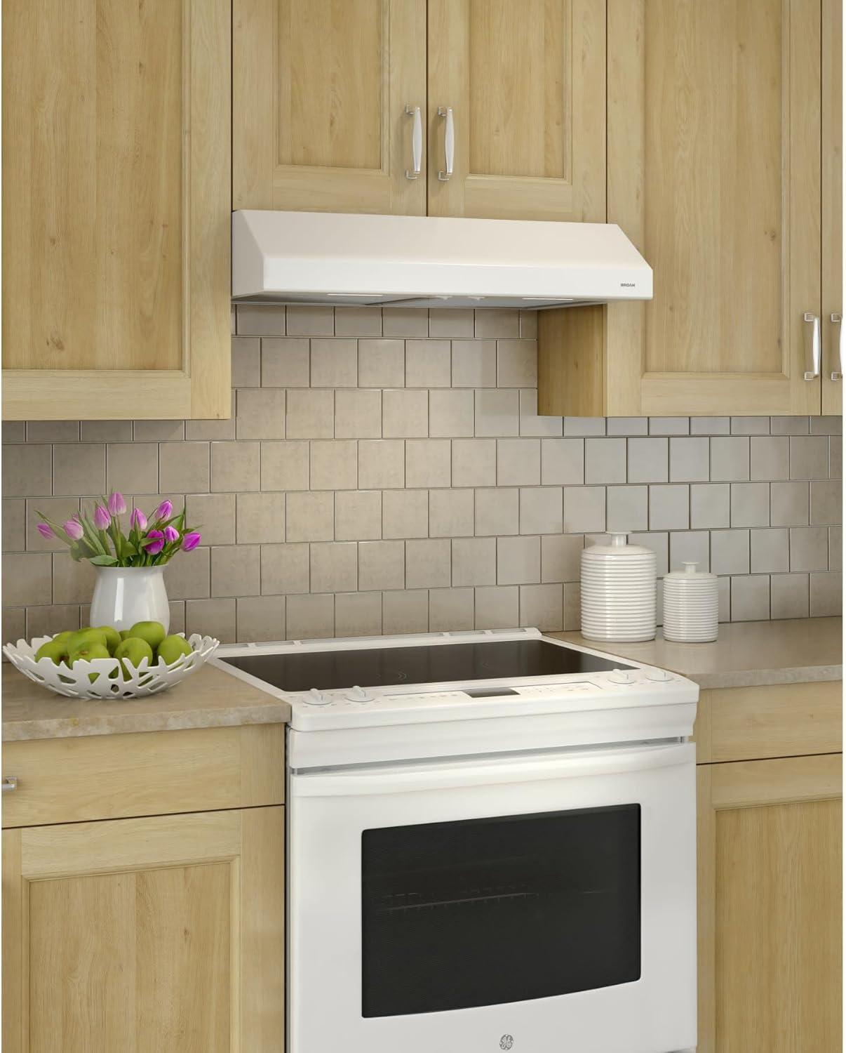 Broan NuTone 30" Stainless Steel 300 CFM Convertible Under Cabinet Range Hood with Mesh Filter