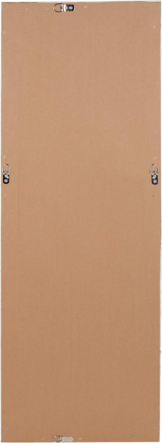 16" x 48" Evans Framed Wall Panel Mirror Black - Kate and Laurel: Contemporary Full Body, Floating Design, Easy Mount
