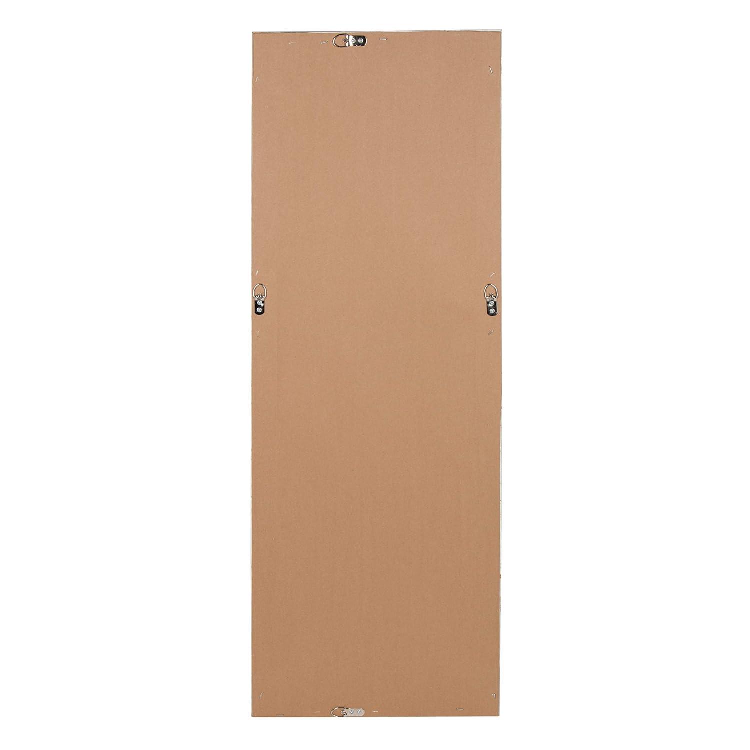 16" x 48" Evans Framed Wall Panel Mirror Black - Kate and Laurel: Contemporary Full Body, Floating Design, Easy Mount