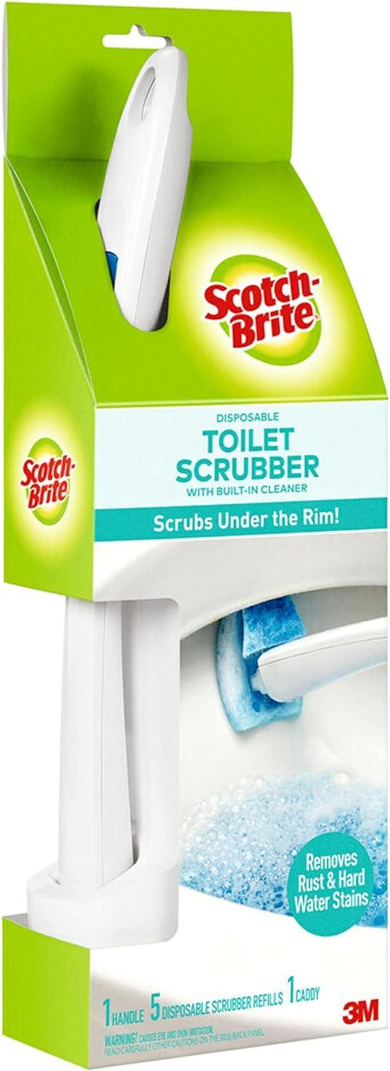 Scotch-Brite Disposable Toilet Scrubber Cleaning System, 1 Wand/ 5 Refill Sponges