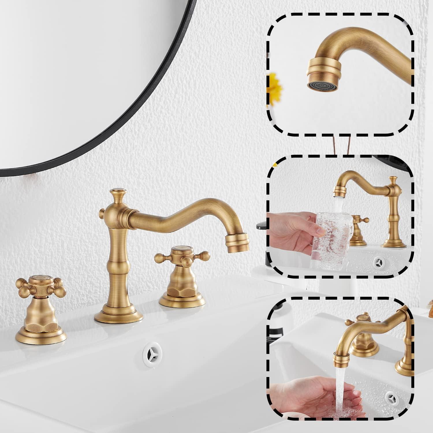 Widespread 2-handle Bathroom Faucet with Drain Assembly