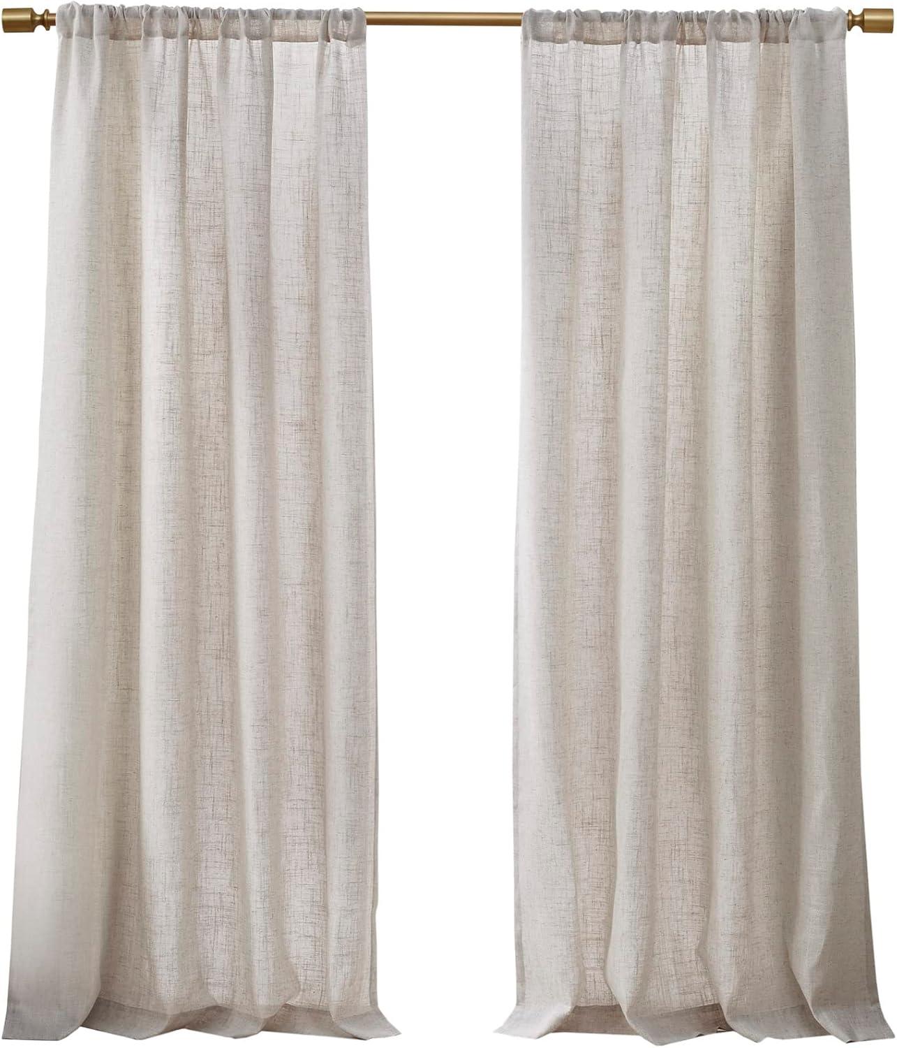 Kyler Linen Blend Light Filtering Curtain Panel Pair