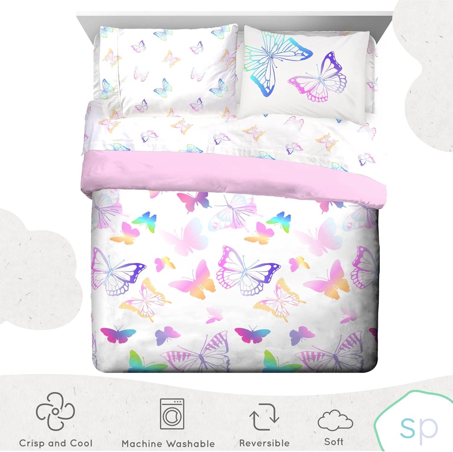 Saturday Park Ombre Butterflies 100% Organic Cotton Bed Set