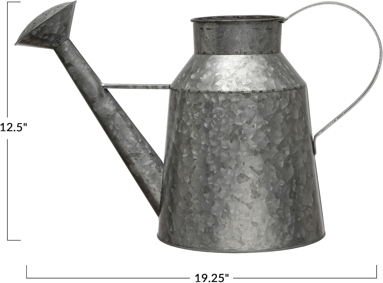 Galvanized Metal 19" Rustic Watering Can