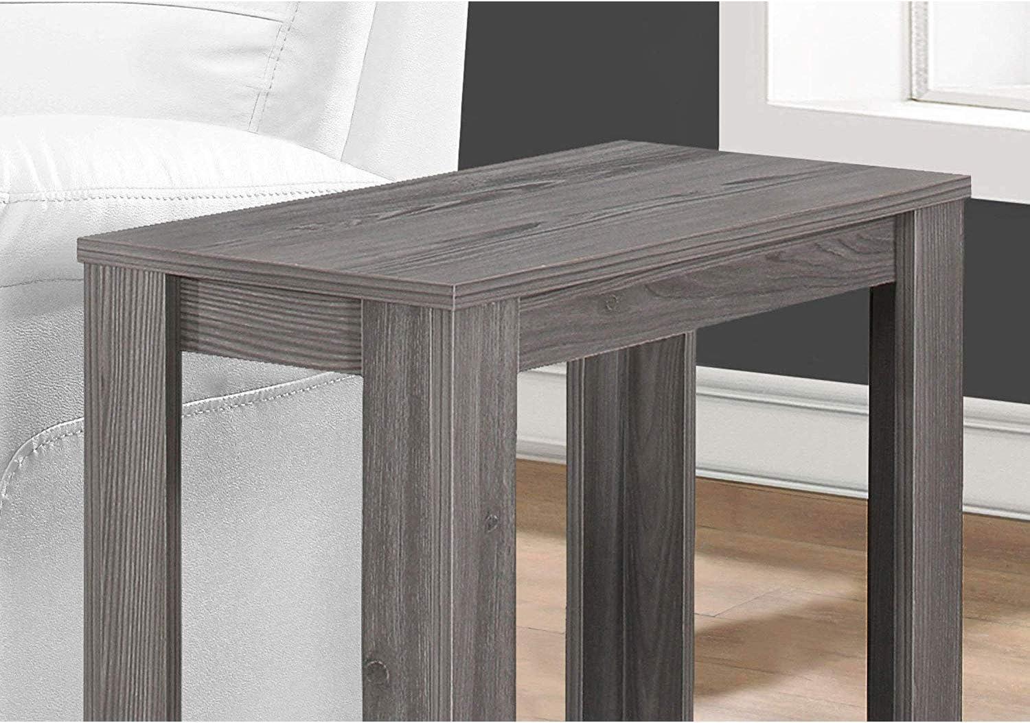 Contemporary Grey Wood Accent Side Table 24" x 12"