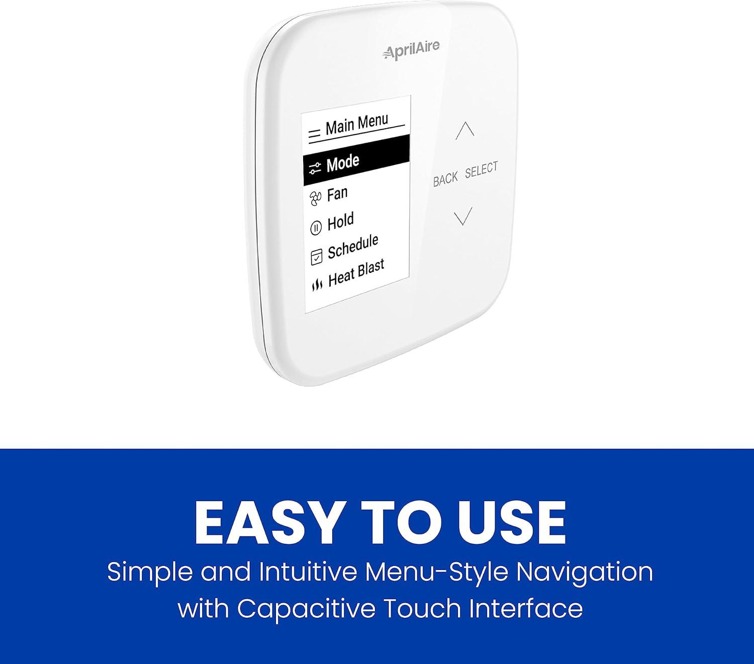 White Digital Programmable Universal Thermostat with LCD Display