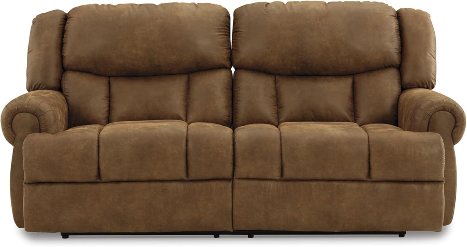 Boothbay Brown Faux Leather Manual Reclining Sofa