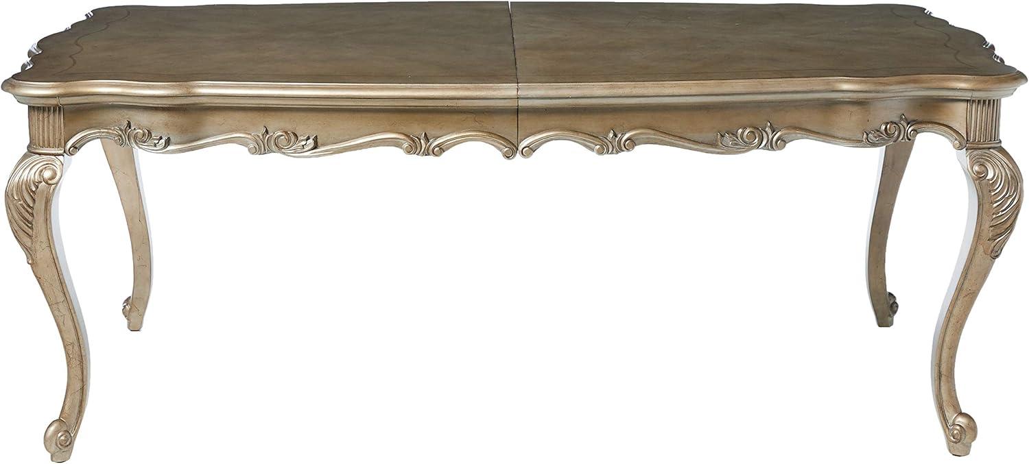 ACME Chantelle Dining Table, Antique Platinum