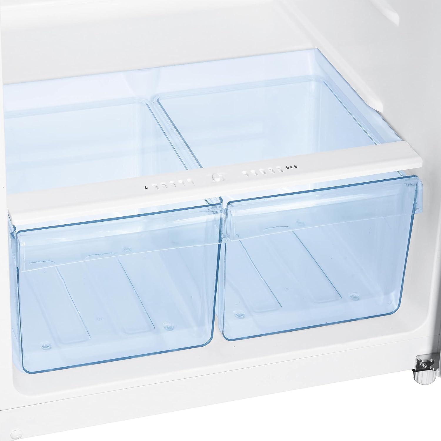 White Smart Energy Star Top Freezer Refrigerator